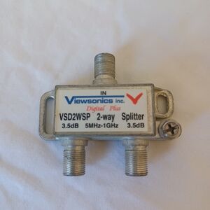 Viewsonics Digital Plus 2-Way Cable TV Coaxial Splitter VSD2WSP